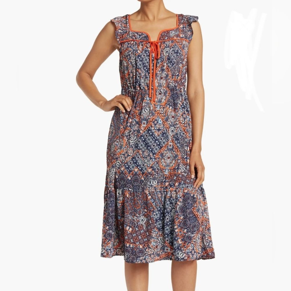 Collective Concepts Contrast Piping Midi Dress, Size S